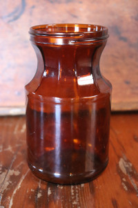 Vintage Brown Glass Jar