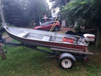 Chaloupe et Moteur / Aluminum boat and Motor