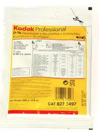 Chimies chambre noire Kodak D-76 / Ilford ID-11 / Stop bath