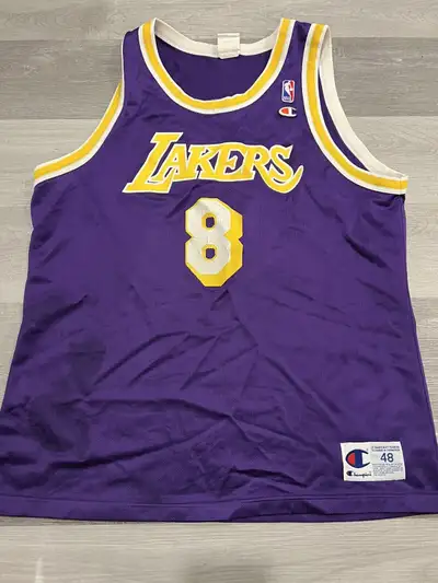 thanksChampion Kobe Bryant Los Angeles Lakers ROOKIE Basketball Jersey Size: Adult XL (48) Condition...