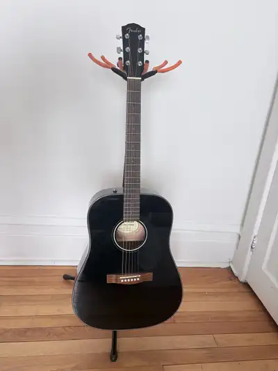 Black Fender Acoustic Guitar, View more