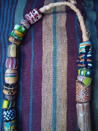 5 vintage African trade bead necklaces 