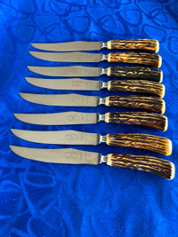 Antiquités, couteaux à steak Atkinson Bros Sheffield