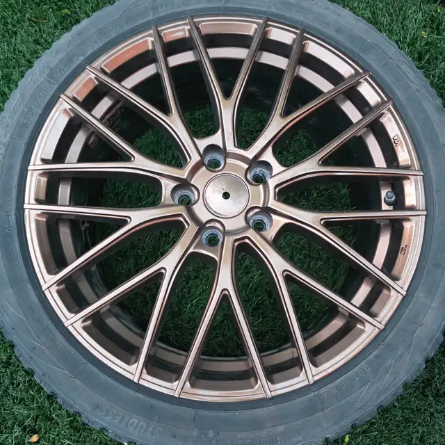 225/45/18 Toyo winter tires 80% tread with DAi alloy rims 5x114. in Tires & Rims in Markham / York Region - Image 5