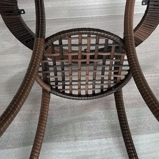 Outdoor Rattan Dining Table, Patio Wicker Round Coffee Table  in Other Tables in Markham / York Region - Image 11