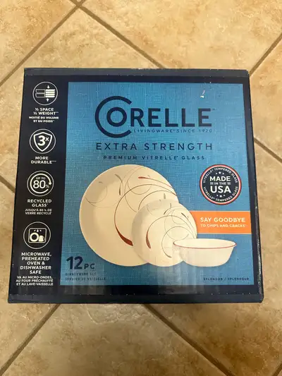 Brandnew Corelle 12 pc. Dinner set,Blender,plugin air freshener, View more