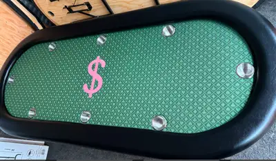 Brand New 7'x3' 8 player green speedcloth Poker Table Delivery, View more