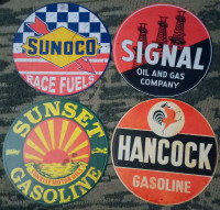 12" Gas / Oil Garage Tin Signs 