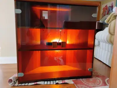Teak corner cabinet/hutch, View more