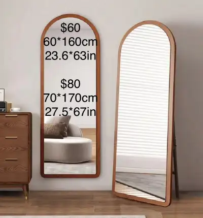 Arched Wood Frame Full Length Mirror, View more
