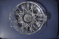 Crystal Cut Divided Serving 5 Sections Dish DIA  9.1/2" x 1.3/4"