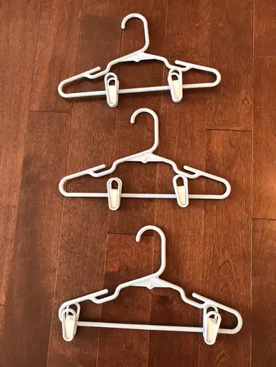 Children's Plastic Hangers (set of 18) with 2  Clips Each, View more
