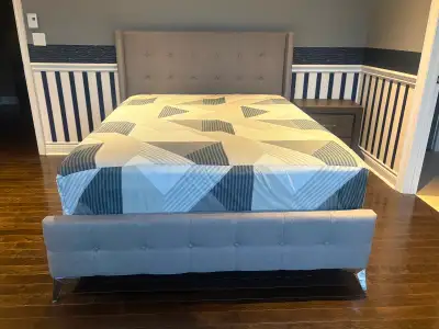Literally Brand New Set: Queen Bed + Mattress + Nightstand, View more