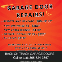 Garage door repair and service