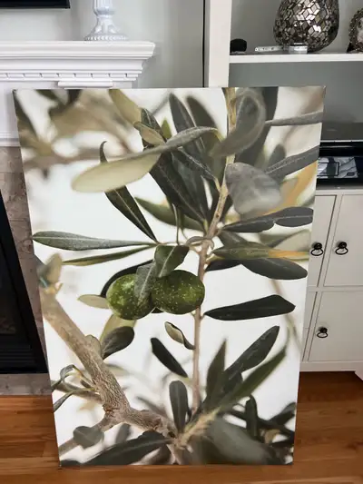 ikea olive canvas painting like new, View more