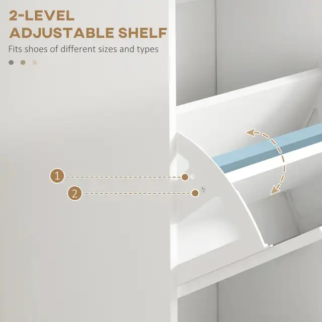Shoe Storage Cabinet with 3 Flip Drawers and Adjustable Shelves, in Bookcases & Shelving Units in Markham / York Region - Image 6