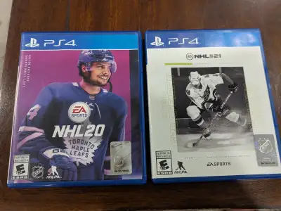 Sony Playstation PS4 NHL 20 & 21 Video Games, View more