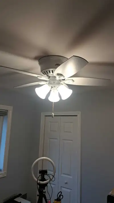 Ceiling fan and light, View more