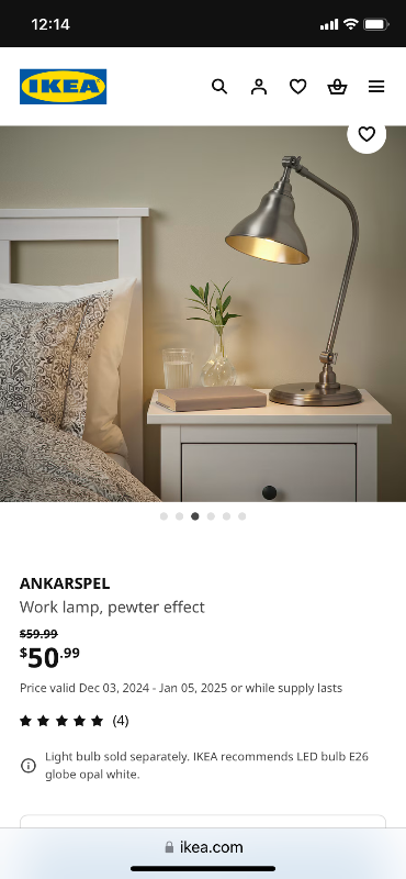 IKEA Work Lamp in Indoor Lighting & Fans in City of Toronto - Image 5