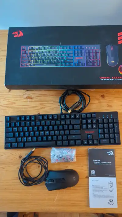 Redragon K582-BA Wired Mechanical Gaming RBG Keyboard & Mouse, View more