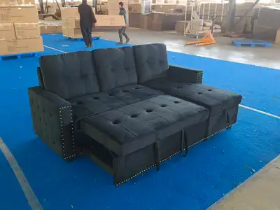 Sofa Bed with Storage Chaise - NEW, View more