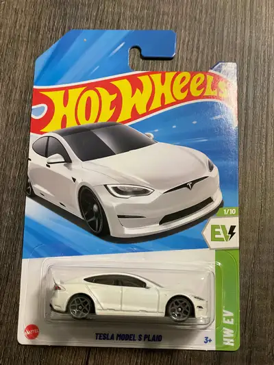 Hot Wheels Tesla Model S plaid white, View more