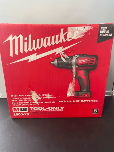 MILWAUKEE M18 1/2” COMBO DRILL/DRIVER 2606-20, View more