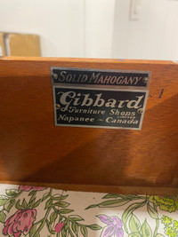Vintage Gibbard Mahogany Dresser - Made in Canada 