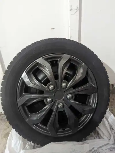 Selling a full set of winter tires in great condition (used 1 winter), size 205/55R16. Centre bore d...