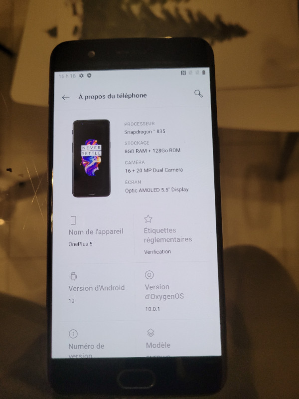 Téléphone oneplus5 A5000 modèle dans Téléphones cellulaires  à Ville de Montréal - Image 4