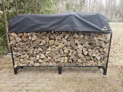Selling seasoned hardwood by the Facecord $90; pickup in Monkland Ontario.