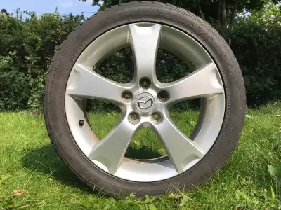 4x Mazda 17” mags 5x114.3 + Toyo Proxes 215/45R17 All season, View more