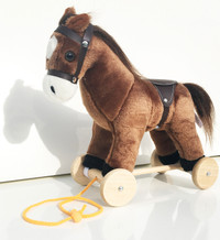 Brand new pull toy horse for toddlers 1-3 years olld