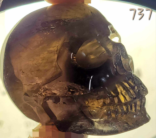 Petit crâne 1½" Skullis de quartz noir. Black quartz skull. dans Art et objets de collection  à Laval/Rive Nord - Image 4