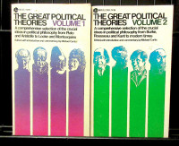 The Great Political Theories Vol 1 & 2 PB ed Michael Curtis FINE