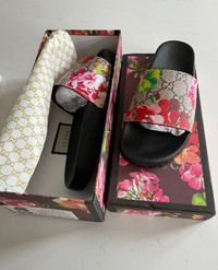 Gucci floral women slides sandals 