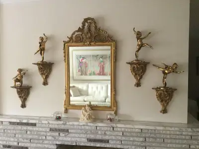 Guilded Carved Vintage Mirror...Add Dancing Figures, View more