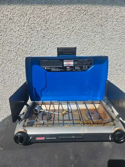 Coleman dual burner propane stove, View more