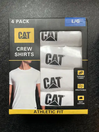 Men's LARGE Caterpillar  4 Pack Crew T-Shirt, View more