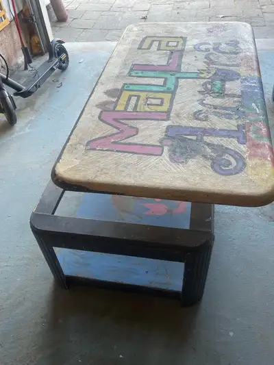 Wheeled & height adjustable coffee table, View more