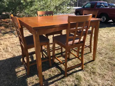 Pub Style Wood Table Set, View more