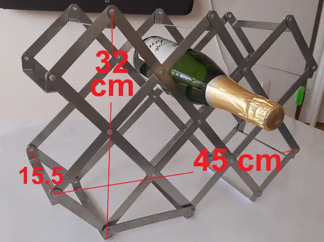 Metall Collapsible Wine Rack/Storage, Accordion Style, Foldable in Storage & Organization in City of Toronto - Image 2