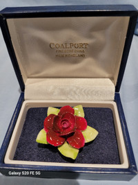 Coalport Bone China Floral Brooch