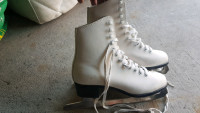 Professional Figure Skating Leather Shoes white