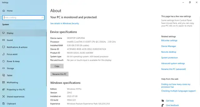 Thinkcentre Tiny Desktop i5/8GB/240G SSD Windows 10 Office 2019 in Desktop Computers in Windsor Region - Image 5