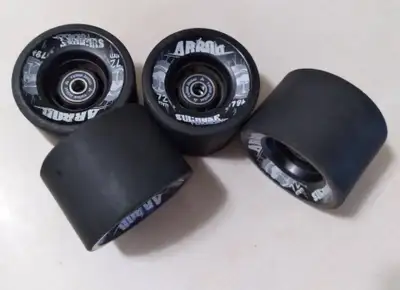 Large longboard wheels with bearings., View more