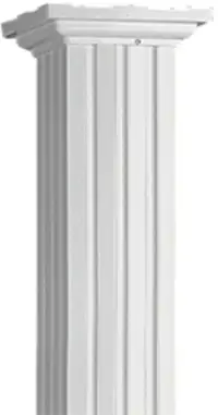 8 inch square x 18 feet white aluminum column - NEW