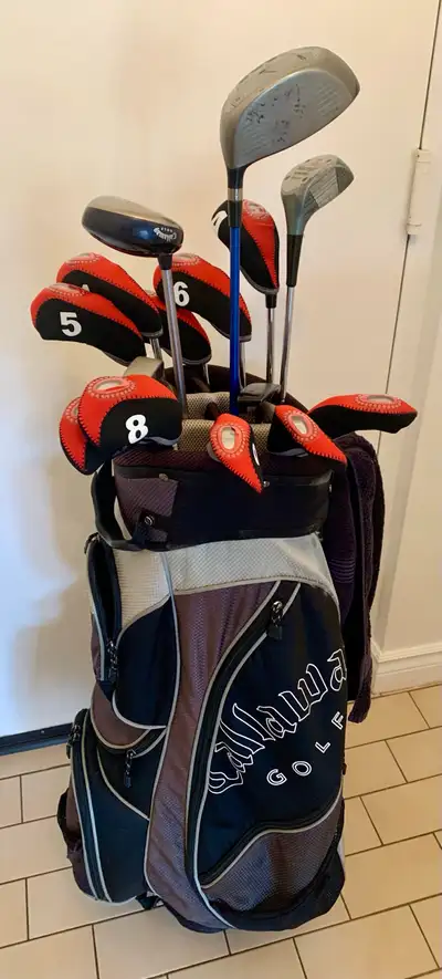 Callaway golf set with Nike Driver and Pitching Wedge, View more