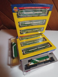 2 N scale GO Transit Bombardier Model Train Sets SUPER RARE