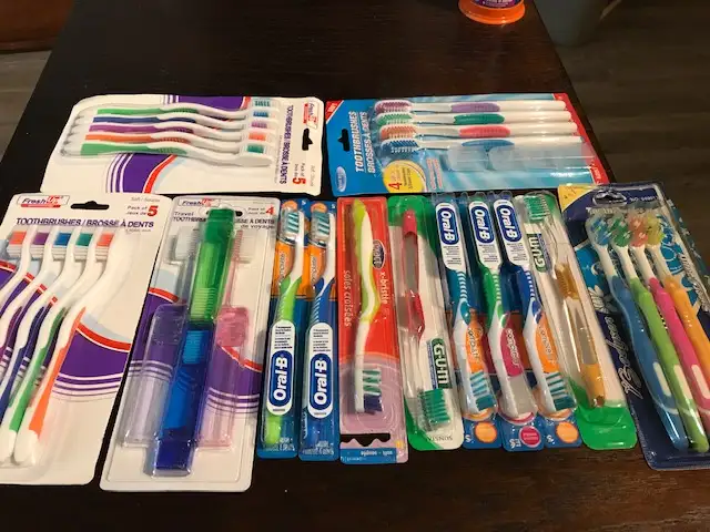 brand new toothbrushes
